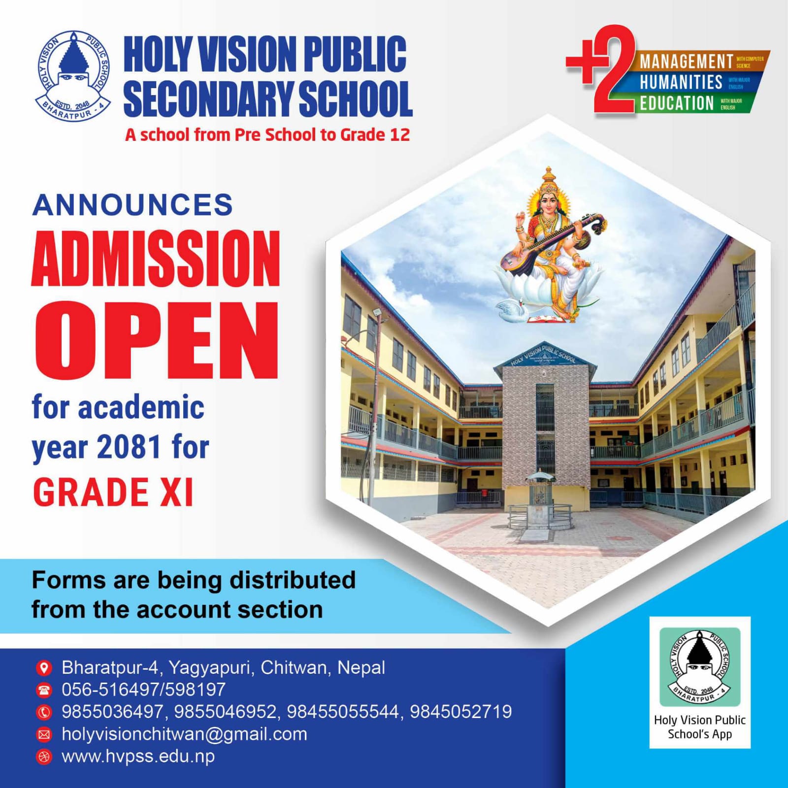 Admission Open for academic year 2081
